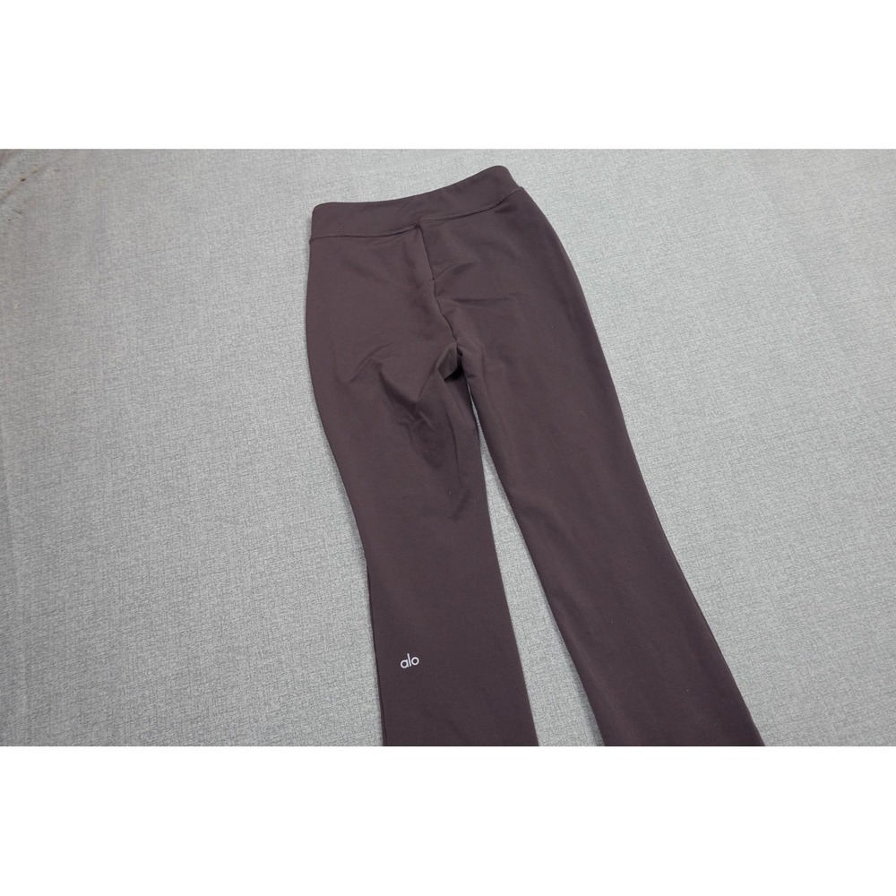 Alo Yoga Leggings Womens Small Purple Flare Ankle Yoga Pants Stretch Split Hem